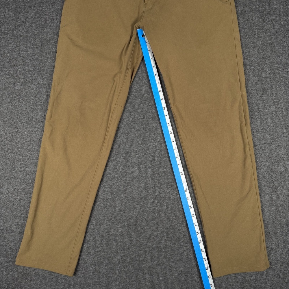 Lululemon Pants Men 32x30 Khaki Commission Classic 5 Pocket Trouser Warpstreme * - Picture 10 of 12